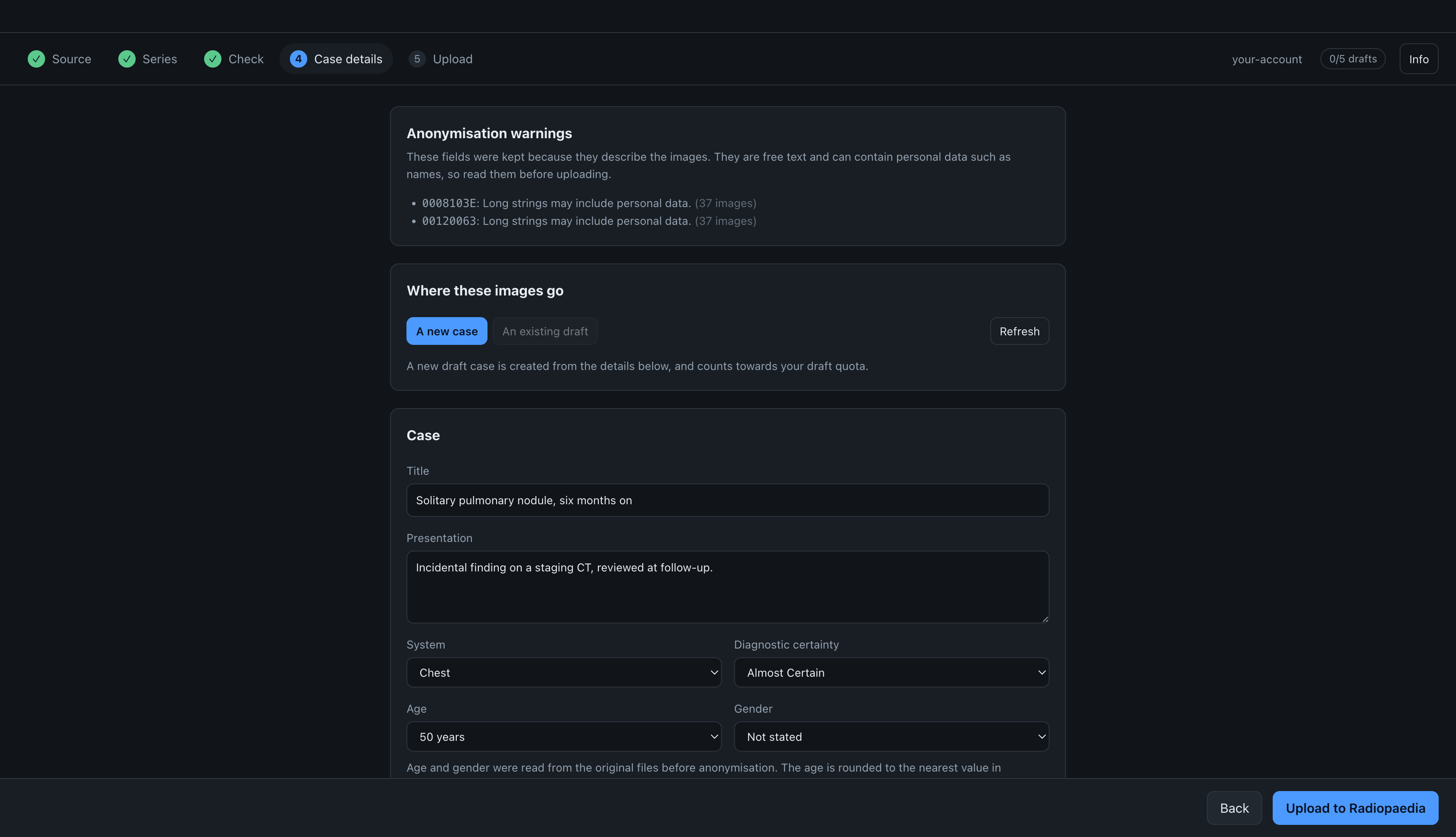 The case form